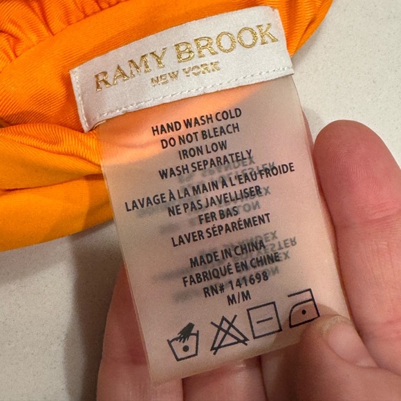 Ramy Brook Marie Halter Bikini Top Bright Orange Size M - Picture 9 of 9